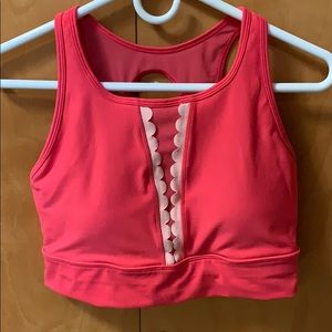 Calia By Carrie Pink Scallop Top